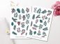 Preview: Winter Leaves and Twigs Sticker Set